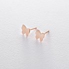Золотые серьги-пусеты "Бабочки" с06042 от ювелирного магазина Оникс