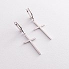 Срібні сережки "Хрестики" 123222 от ювелирного магазина Оникс - 5