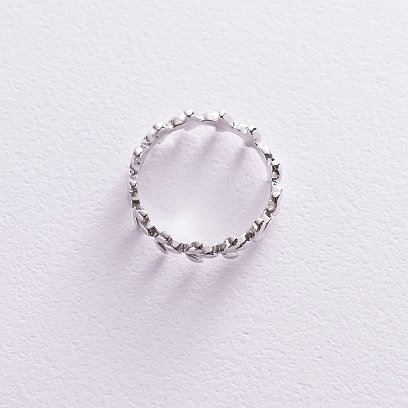 Каблучка "Гілочка" в білому золоті к06636 №3