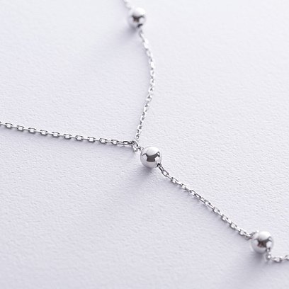 Колье - галстук "Шарики" в серебре 324 №4