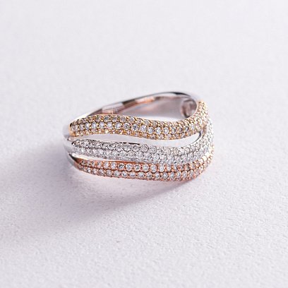 Золотое кольцо с бриллиантами CR1492gm