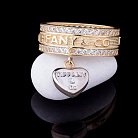 Золотое кольцо (фианиты) к03577 от ювелирного магазина Оникс