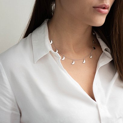 Серебряное колье "Луна" (9 шт) 18930 №2