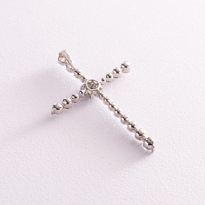 Золотой крестик с бриллиантами пкит442 №4