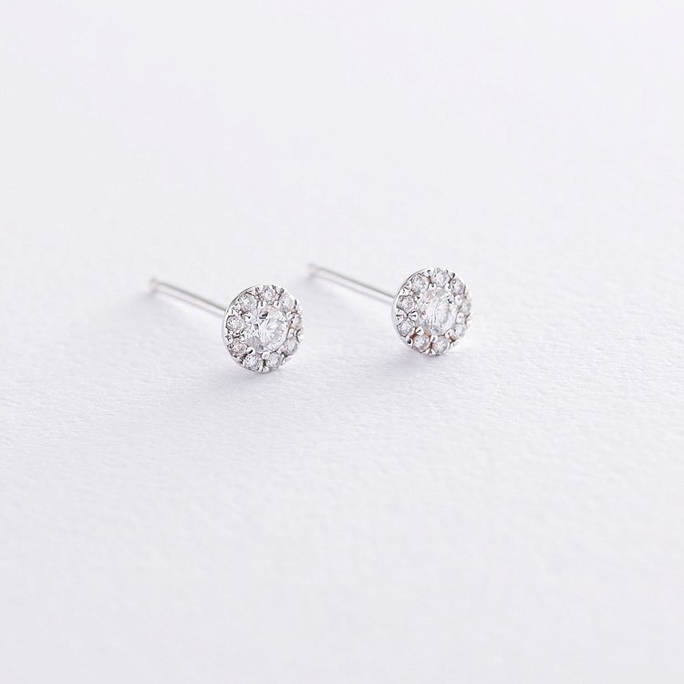 Золоті сережки-пусети (діамант) с090 від ювелірного магазину Онікс