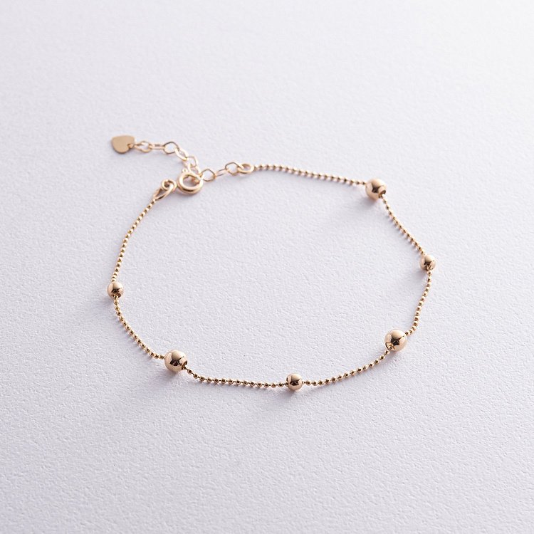 Браслет "Кульки" в ﻿жовтому золоті б04889 від ювелірного магазину Онікс - 3