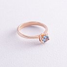 Золотое кольцо с топазом "Лондон голубой" к02486 от ювелирного магазина Оникс