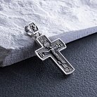 Срібний хрест "Розп'яття. Спаси і Збережи" ﻿кду-19 от ювелирного магазина Оникс - 1
