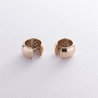 Серьги - кольца в желтом золоте с07061 №5