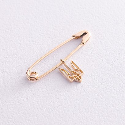 Золотая булавка "Герб Украины - Тризуб" зак00333 №6