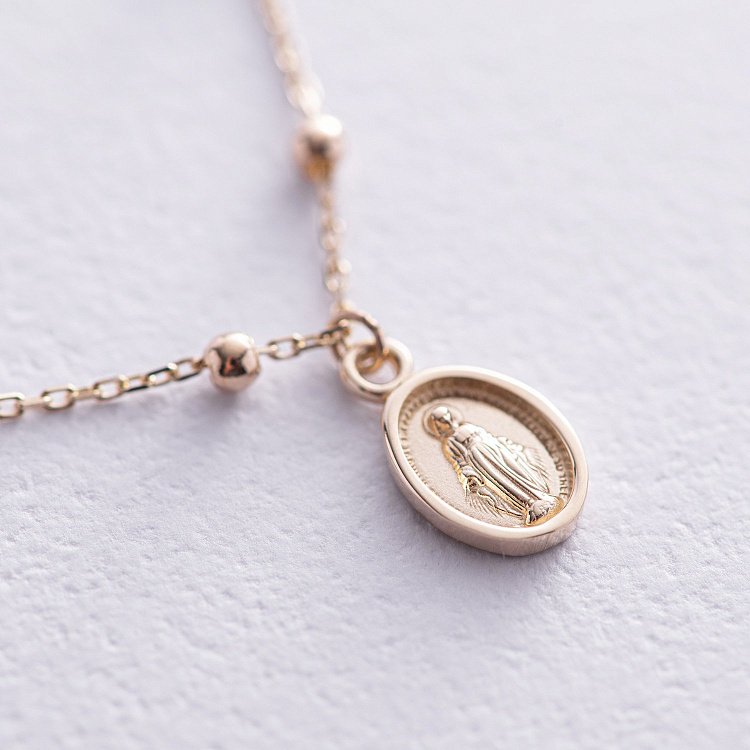 Кольє "Розарій" у жовтому золоті кол02216 від ювелірного магазину Онікс - 1