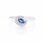 Золотий перстень (сапфір, діамант) кб0040 от ювелирного магазина Оникс - 2