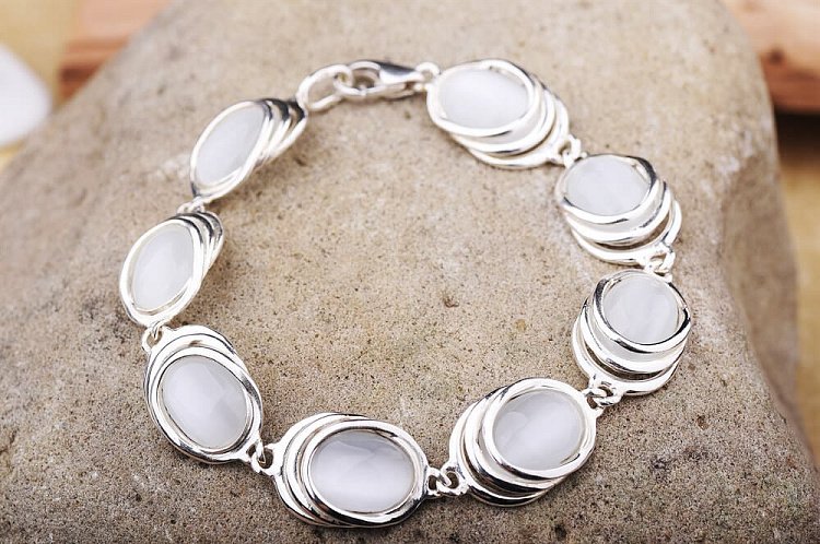 Срібний браслет з улексітом 14435у від ювелірного магазину Онікс - 1