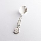 Срібна чайна ложка "Годинник. Дівчинка з кульками" (метрика народження) 24043 от ювелирного магазина Оникс