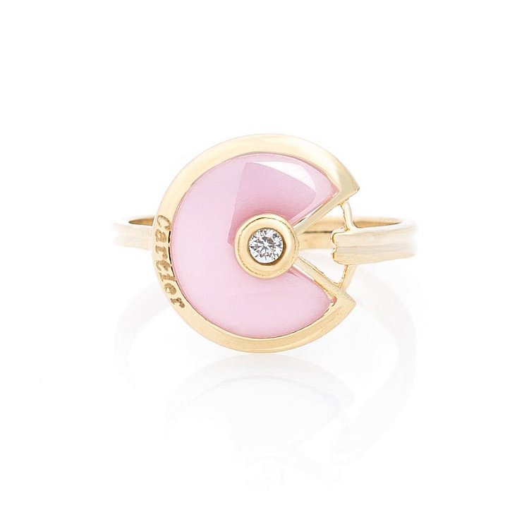 Золота каблучка (кераміка, фіаніт) к05418 від ювелірного магазину Онікс - 3