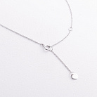 Золоте кольє "Хрестик" з діамантом і сапфірами колб0198lg от ювелирного магазина Оникс - 1