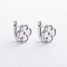 Срібні сережки "Конюшина" 123565 от ювелирного магазина Оникс