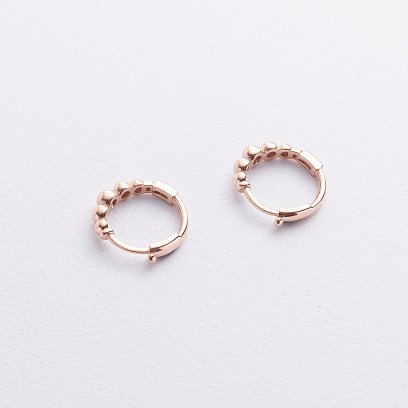 Золоті сережки - кільця "Шарики" с09276 №2