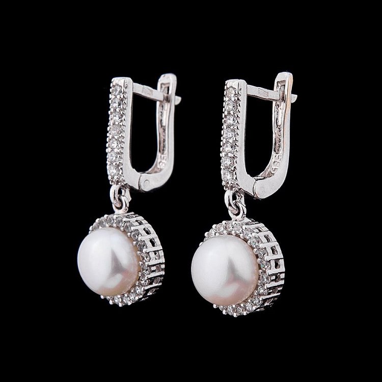 Жіночі сережки (культ. прісн. перли) с02750 від ювелірного магазину Онікс - 3