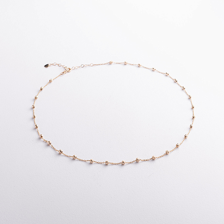 Колье "Шарики" в желтом золоте кол02666 от ювелирного магазина Оникс