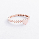 Кольцо "Сердечко" в красном золоте к08484 от ювелирного магазина Оникс