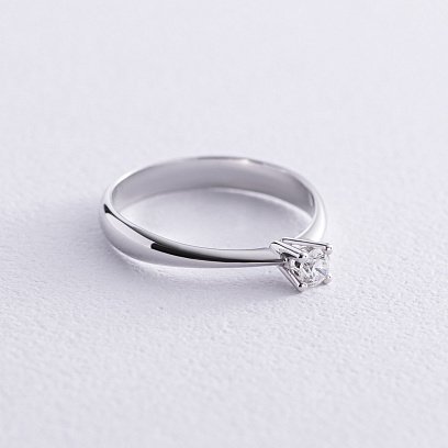 Заручальна золота каблучка з діамантом 25061121 №3