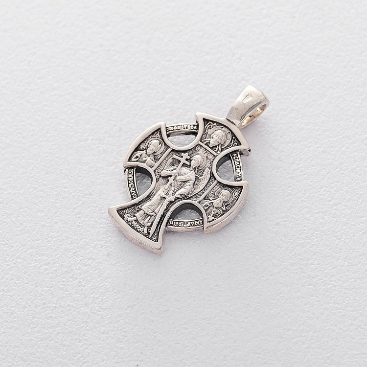 Срібний православний хрест (чорніння) 13091 від ювелірного магазину Онікс - 4