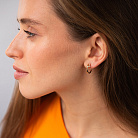 Сережки - пусети "Цвях" у жовтому золоті (фіаніти) с09174 от ювелирного магазина Оникс - 8