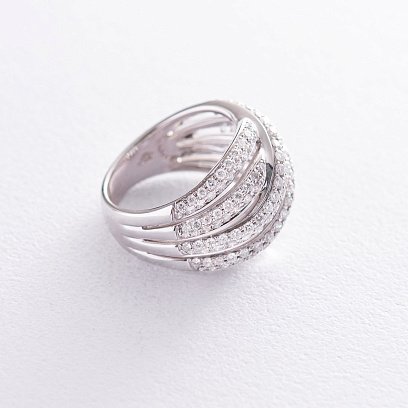 Золотое кольцо с бриллиантами к870 №3