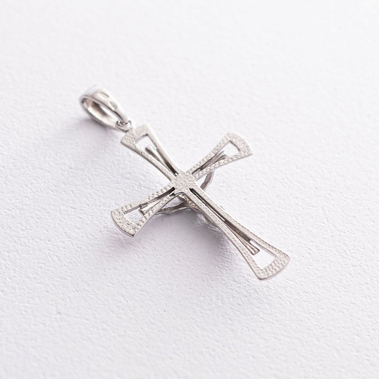 Золотой крестик с распятием п01815 от ювелирного магазина Оникс - 1