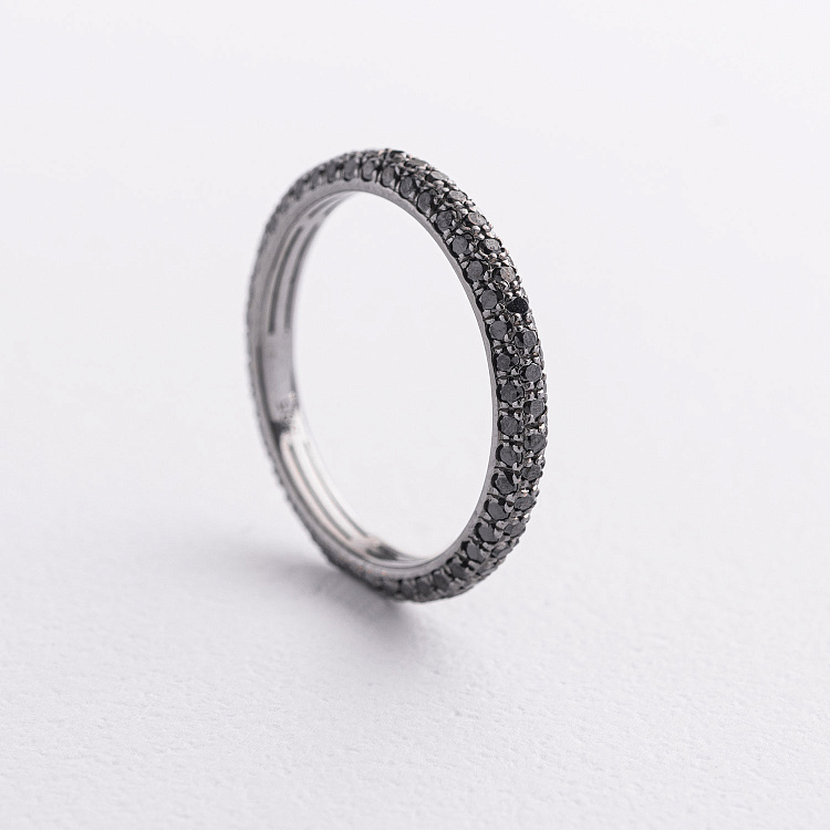 Золотое кольцо с черными бриллиантами кб0242sth от ювелирного магазина Оникс