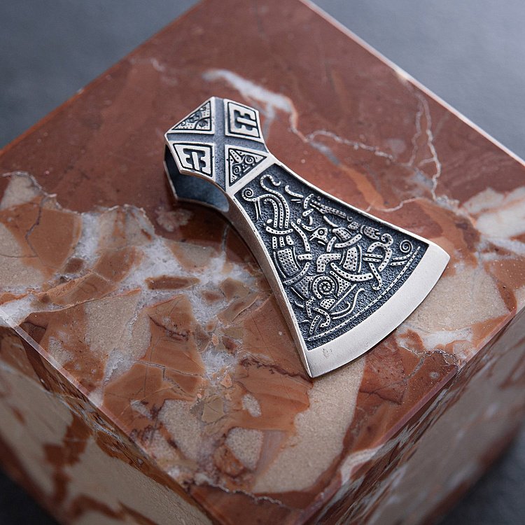 Срібний кулон "Подвійна сокира" 7045 від ювелірного магазину Онікс - 5