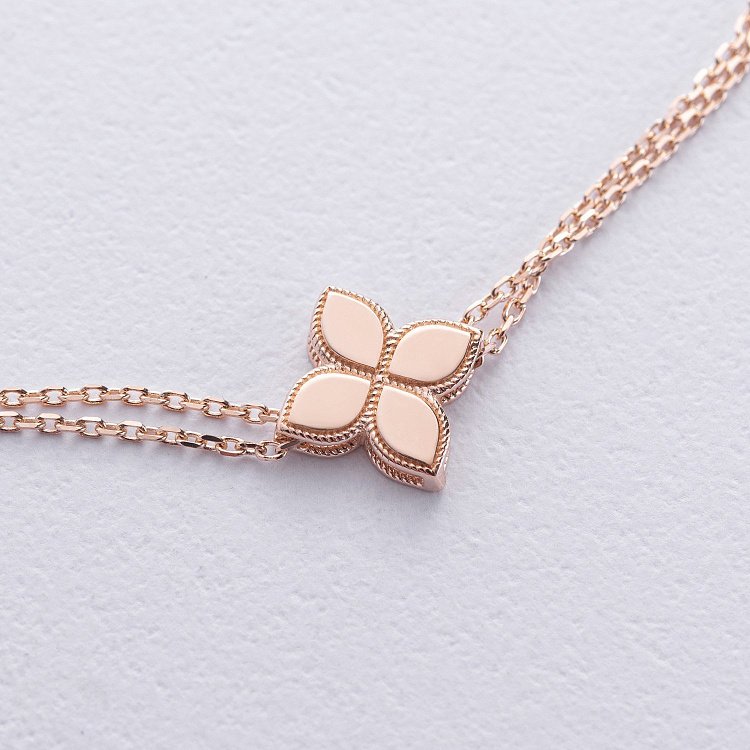 Браслет "Клевер" в красном золоте б05404 от ювелирного магазина Оникс - 2