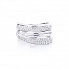 Серебряное кольцо с фианитами 111827 от ювелирного магазина Оникс - 4