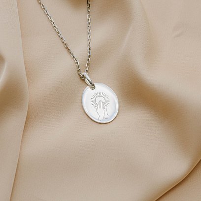 Серебряный кулон "Сила веры" 133045с №2