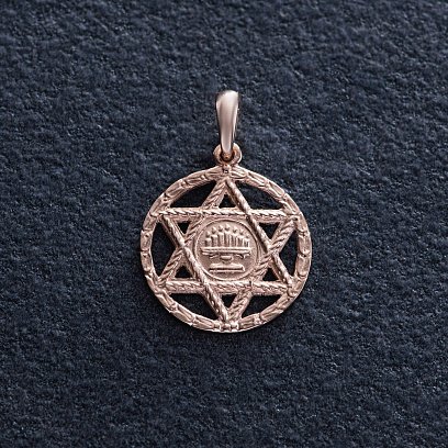 Золотая подвеска "Звезда Давида" п00321