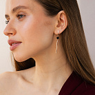 Золоті сережки "Конюшина" (емаль) с09710 от ювелирного магазина Оникс - 5