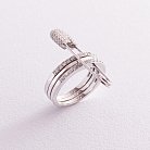 Серебряное кольцо - трансформер "Булавка" с фианитами 112628 от ювелирного магазина Оникс - 5