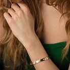 Жорсткий браслет "Love" з діамантами (жовте золото) 523453121 от ювелирного магазина Оникс - 3