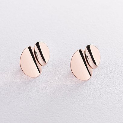 Серьги "Уникальные" в красном золоте 470578 №3