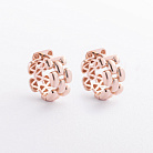 Серьги - кольца "Charlie" в красном золоте с09545 от ювелирного магазина Оникс