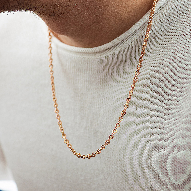 Мужская золотая цепочка ц00567 от ювелирного магазина Оникс - 4