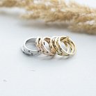 Тройное золотое кольцо с фианитами к02621 от ювелирного магазина Оникс - 7