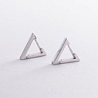 Серебряные серьги "Треугольники" 902-01273 от ювелирного магазина Оникс