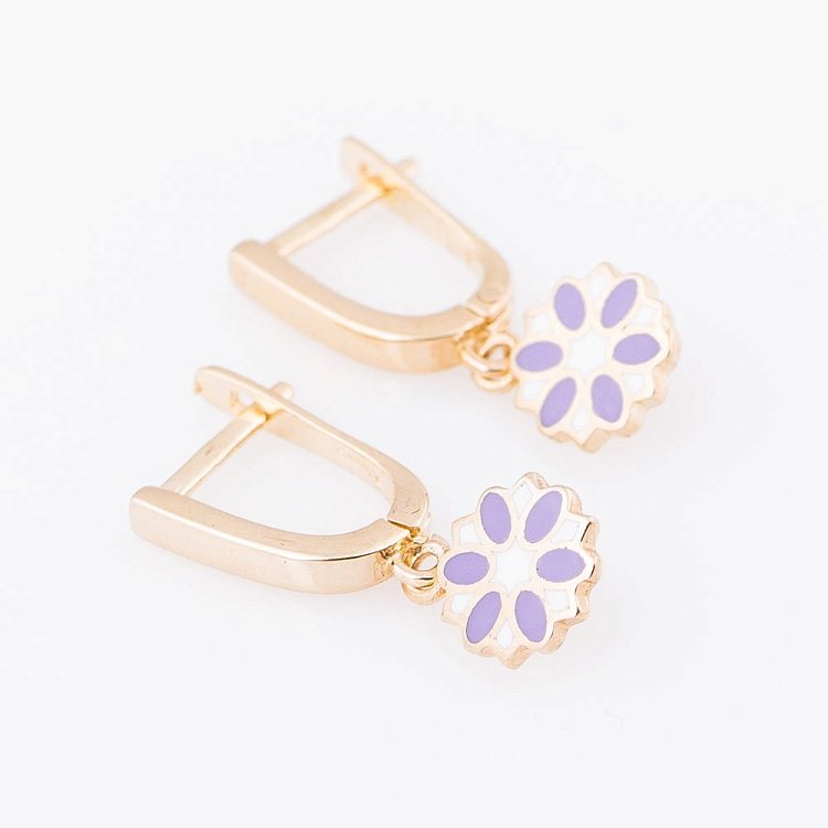 Дитячі золоті сережки "Квіточка" с04797ф від ювелірного магазину Онікс - 2