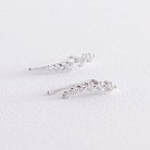 Золоті сережки - клаймбери (діаманти) 102-10030b от ювелирного магазина Оникс - 3
