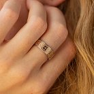 Обручальное кольцо "Вышиванка" в красном и белом золоте 223822400 от ювелирного магазина Оникс - 3
