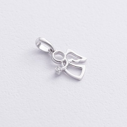 Золотая подвеска "Ангелочек" с бриллиантом 10831121