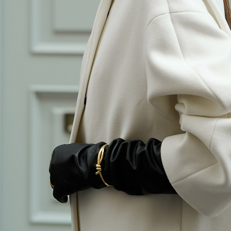 Жорсткий браслет "Brigitte" у жовтому золоті б05743 від ювелірного магазину Онікс - 8