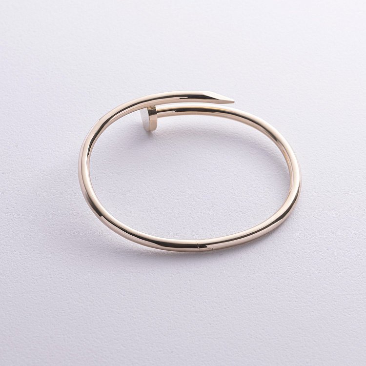 Браслет "Гвоздь" в желтом золоте б04678 от ювелирного магазина Оникс - 2